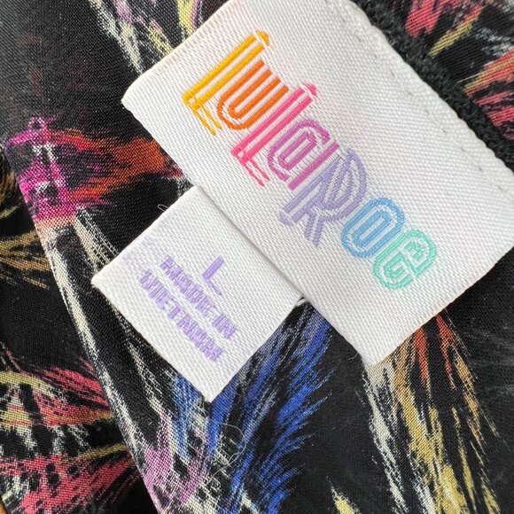 Lularoe Shirley Kimono Cardigan Wrap Duster size L Black Feather Print Sheer NWT - Picture 6 of 7